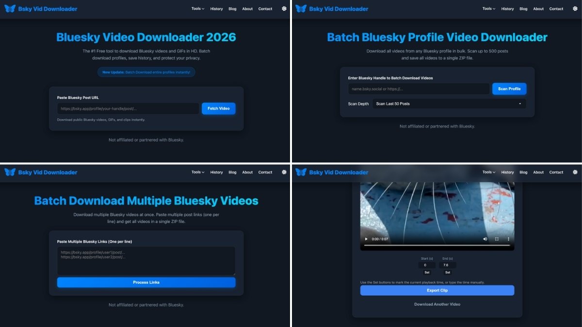 Download Bluesky videos on iPhone, Android, and PC using bskyviddownloader.com